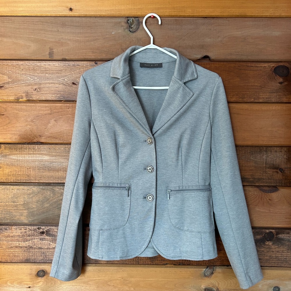 Suzy Shier Light Gray Women's Blazer